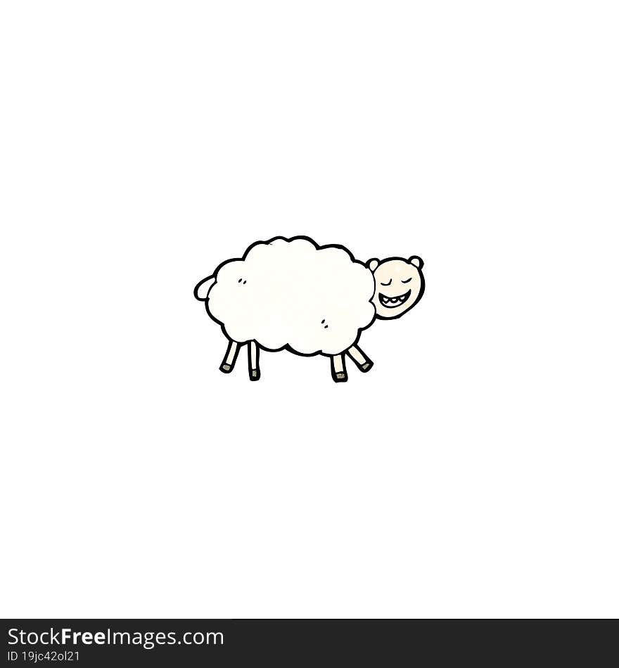 child s drawing of a sheep