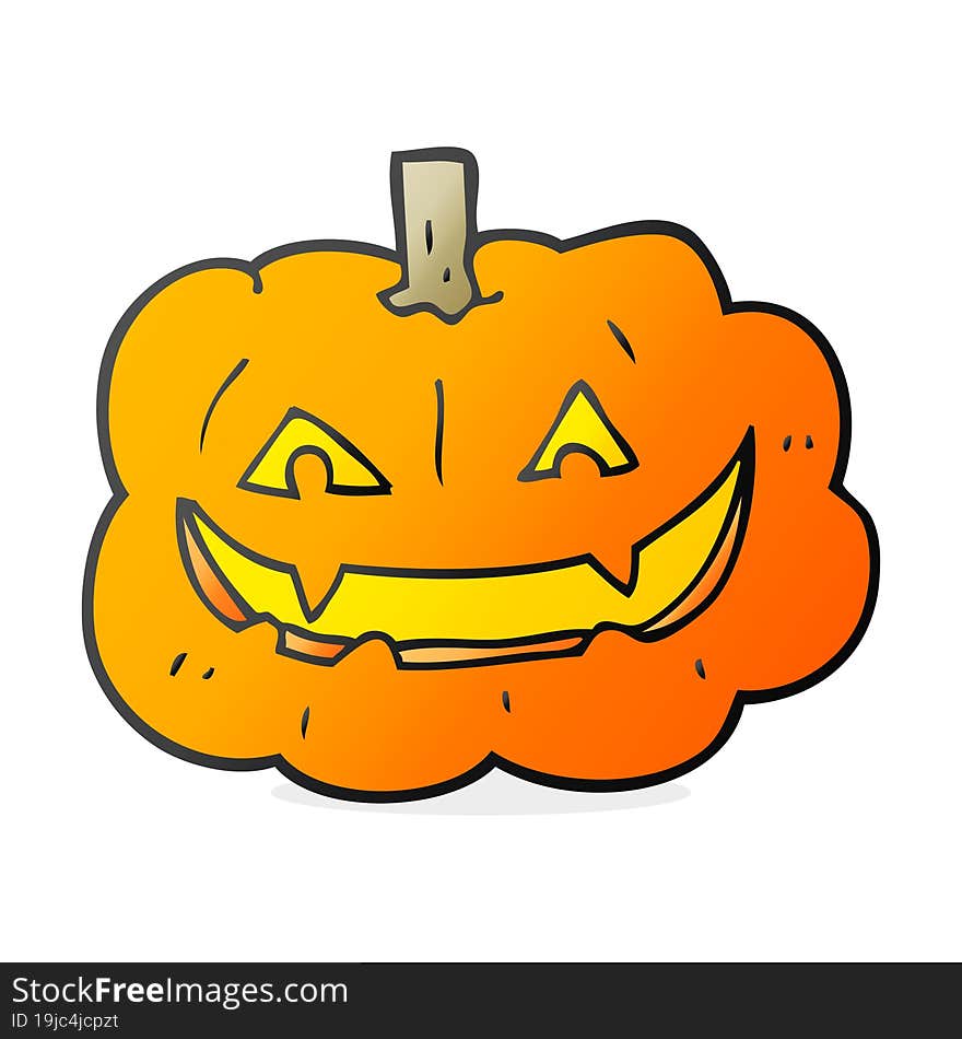 cartoon spooky pumpkin