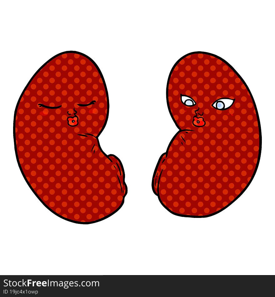 cartoon kidneys. cartoon kidneys