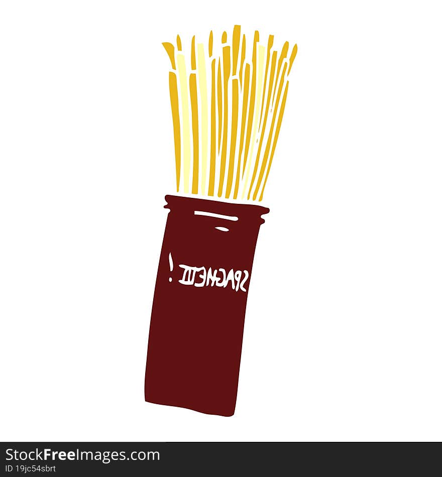 cartoon doodle wheat pasta