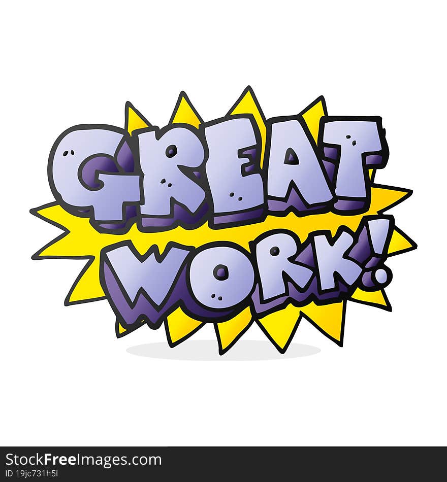 cartoon great work symbol