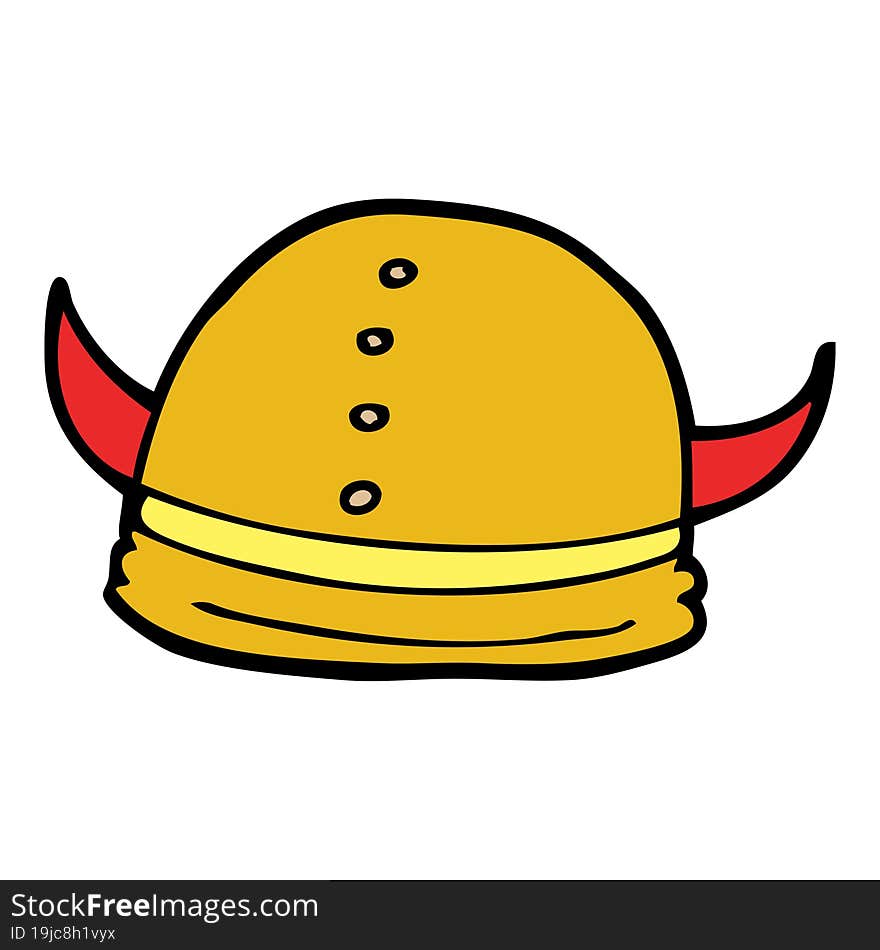 cartoon doodle viking helmet