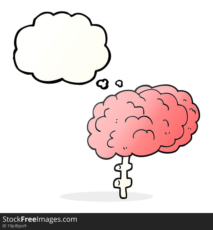 thought bubble cartoon brain