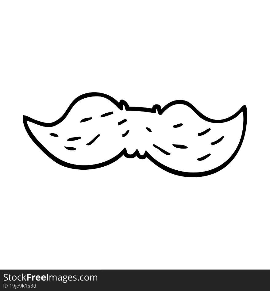 line drawing cartoon mans mustache