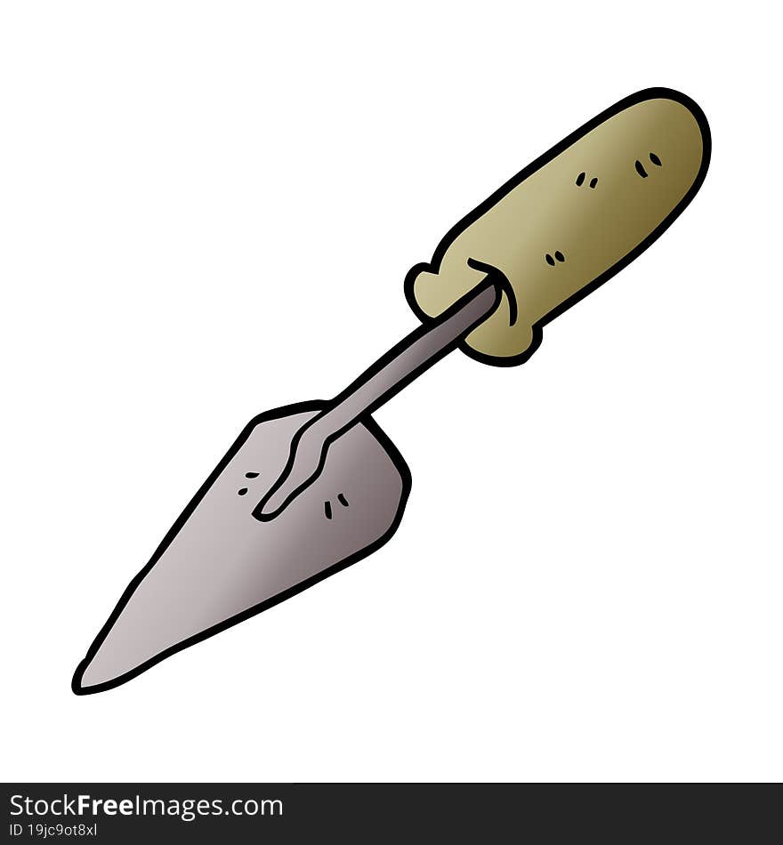 cartoon doodle trowel