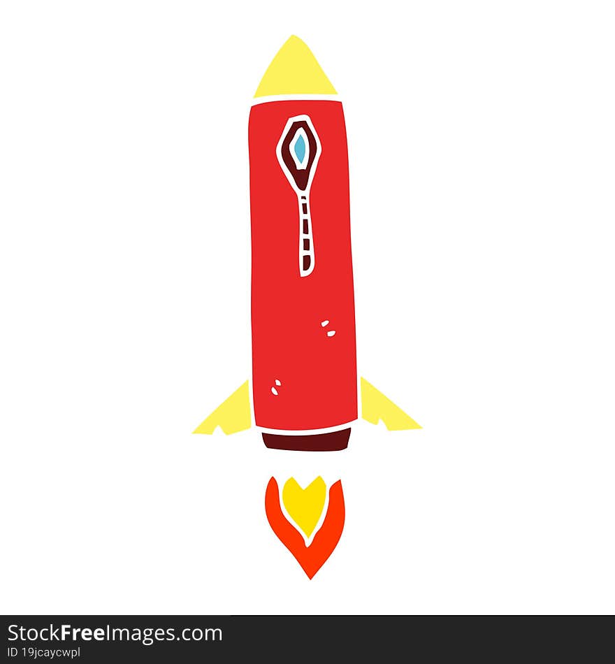 Cartoon Doodle Space Rocket