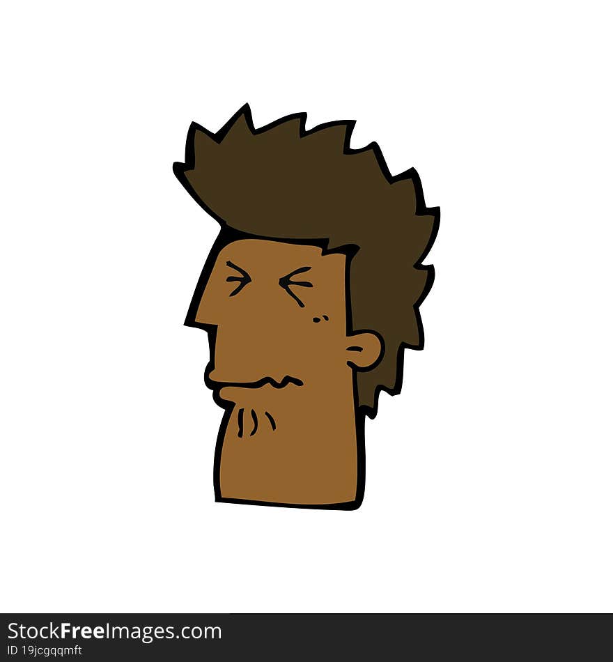 Cartoon Unhappy Man