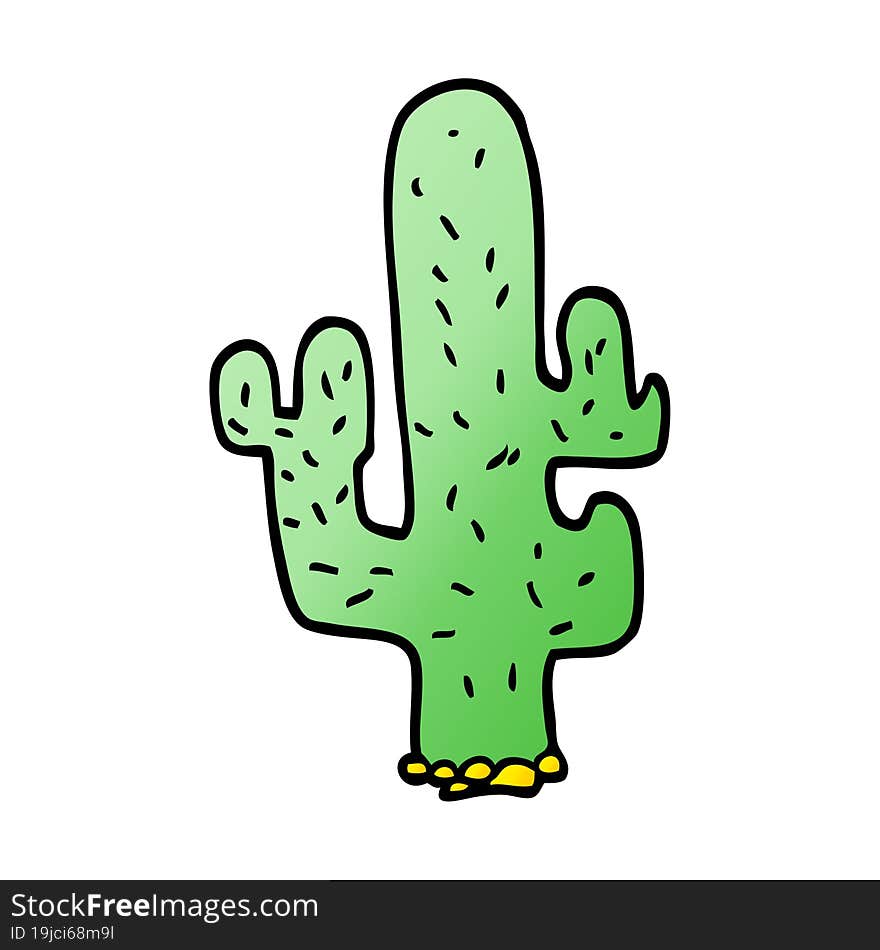 Cartoon Doodle Cactus