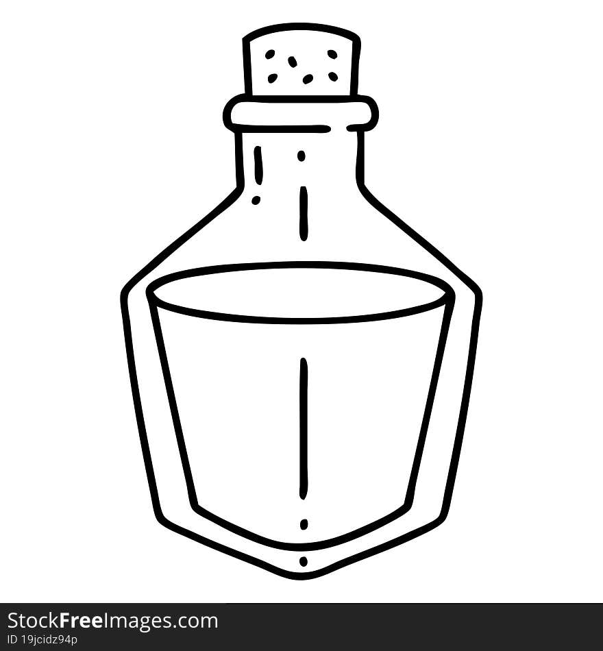 cartoon potion bottle