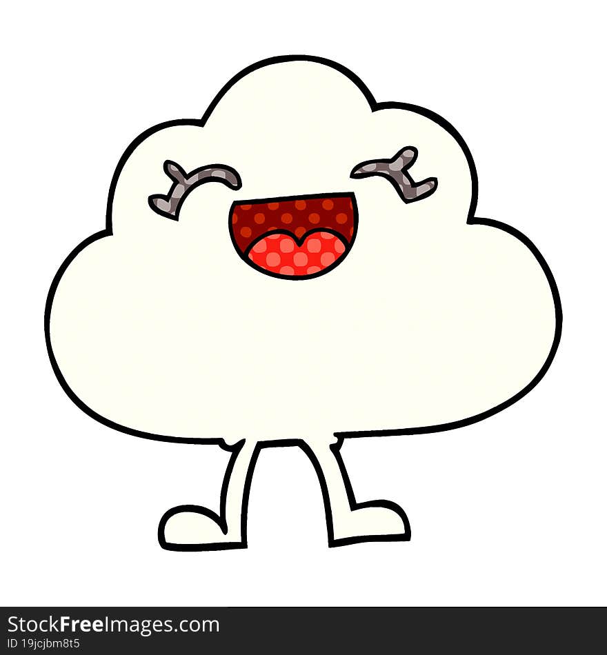 cartoon doodle expressive weather cloud