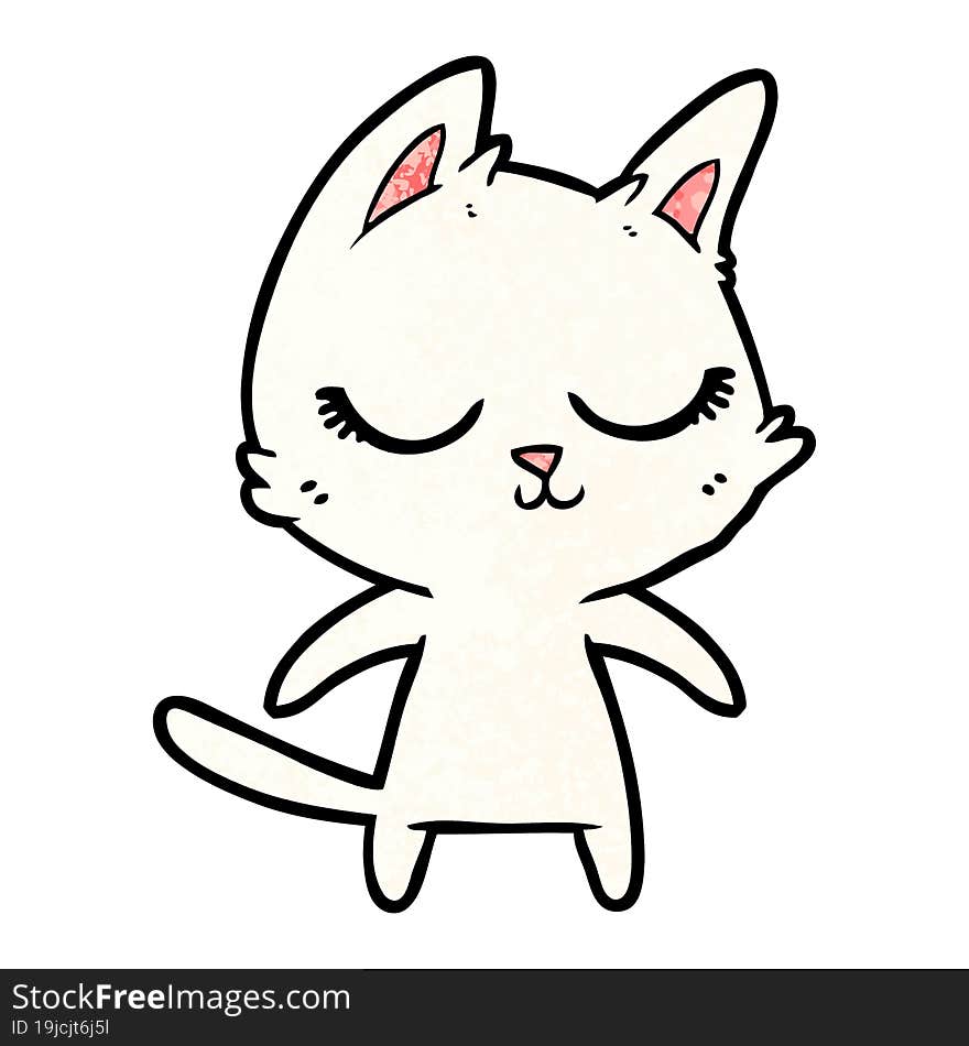 calm cartoon cat. calm cartoon cat