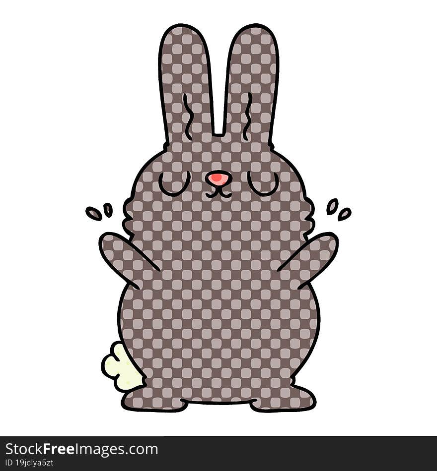 comic book style quirky cartoon rabbit. comic book style quirky cartoon rabbit