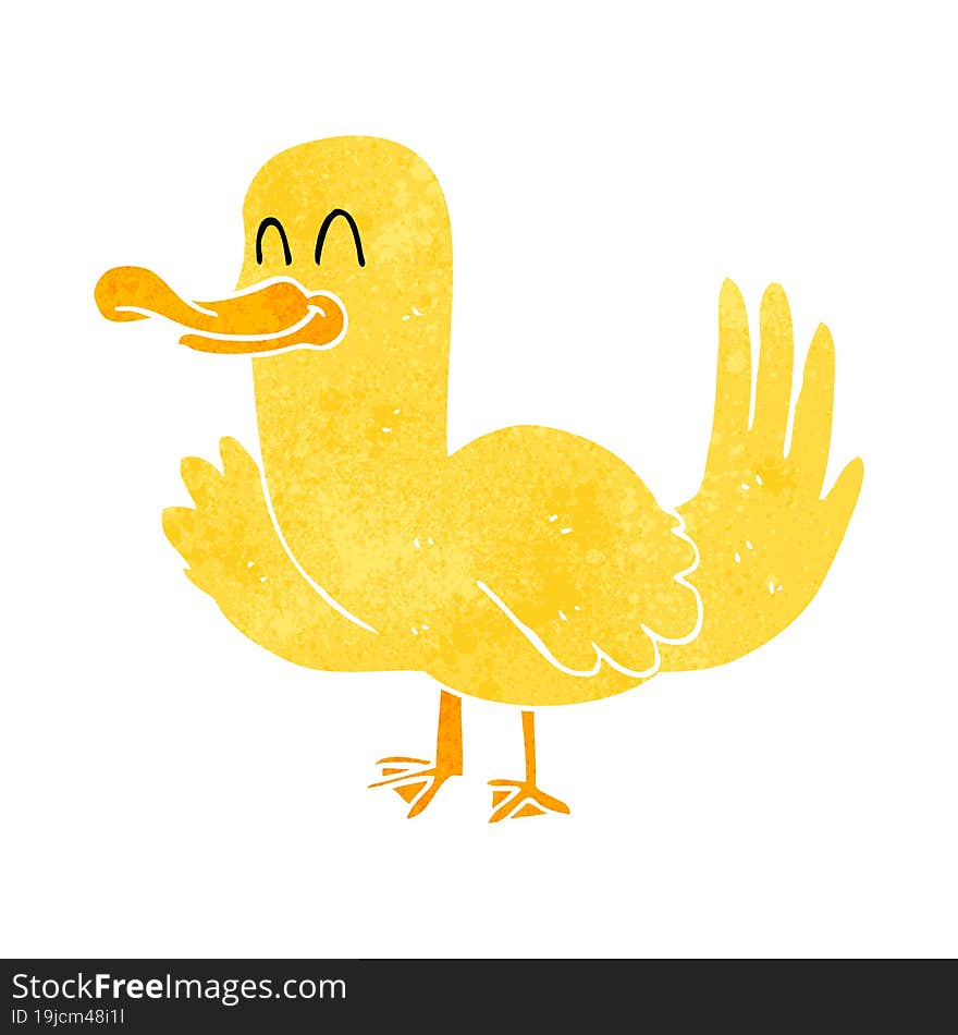 retro cartoon duck