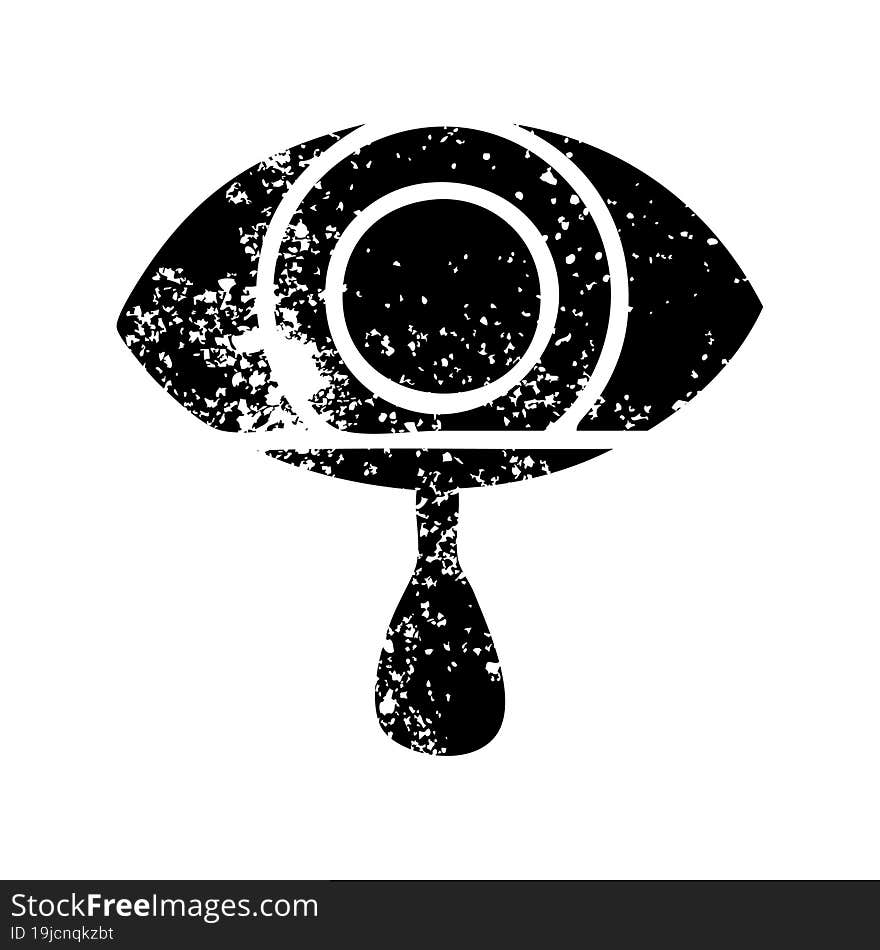 distressed symbol crying eye