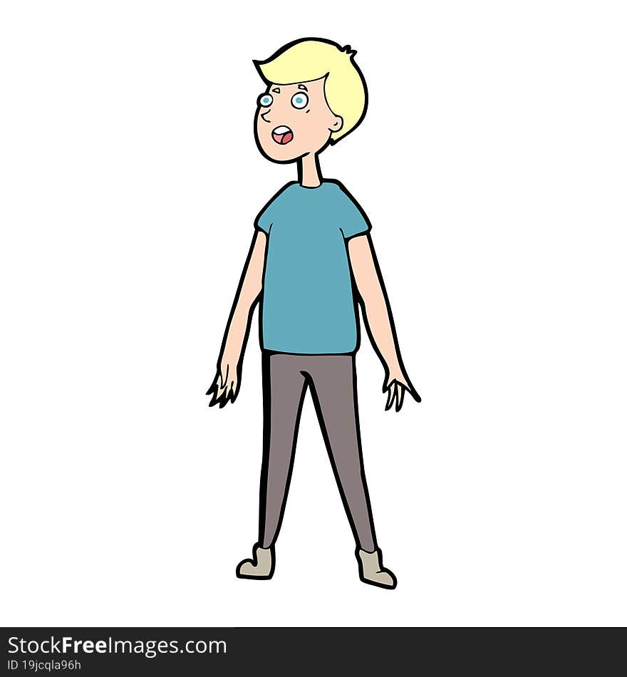 cartoon stressed man