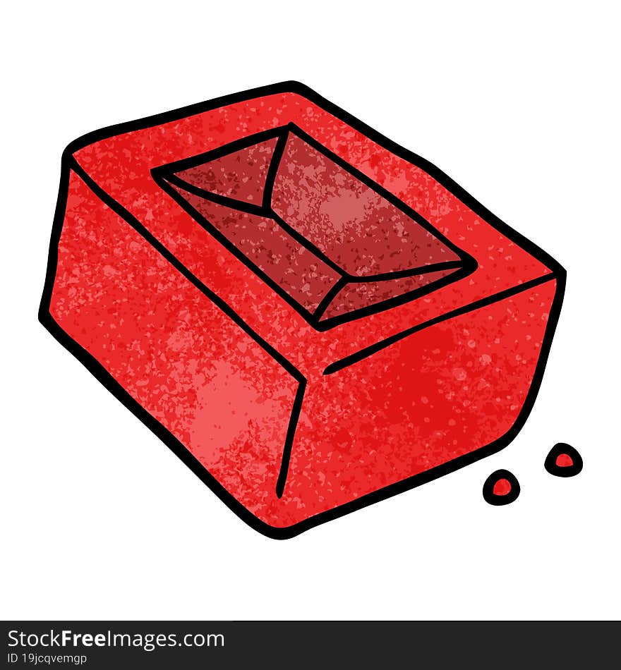 Cartoon Doodle Of A Red Brick