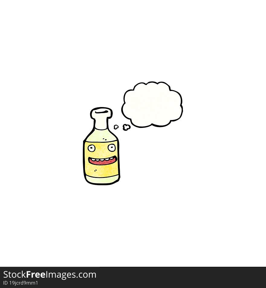 happy bottle cartoon character