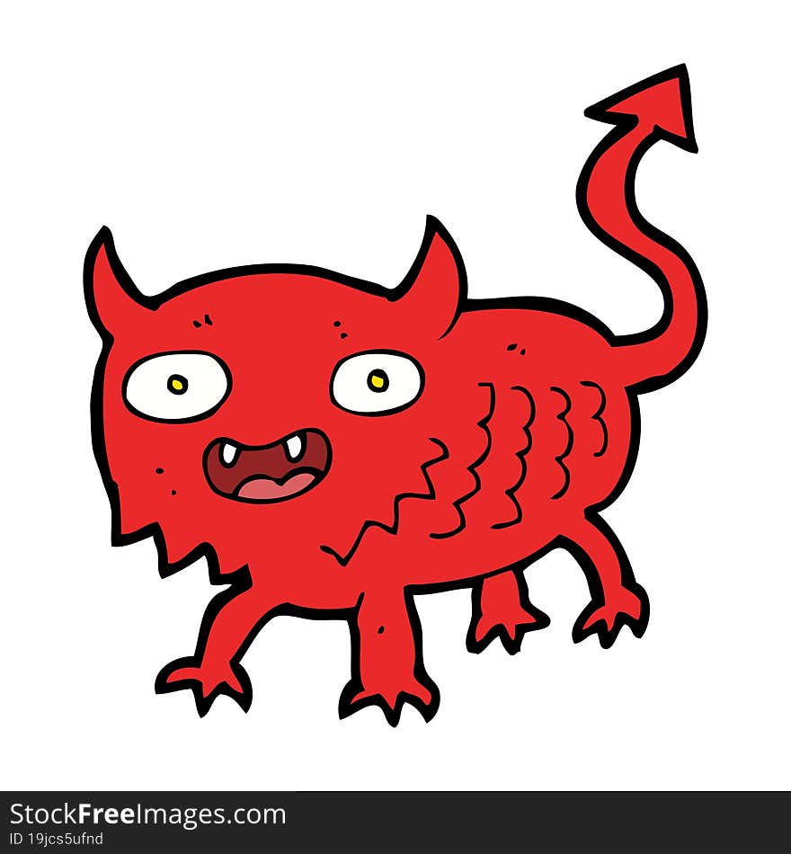 cartoon little demon