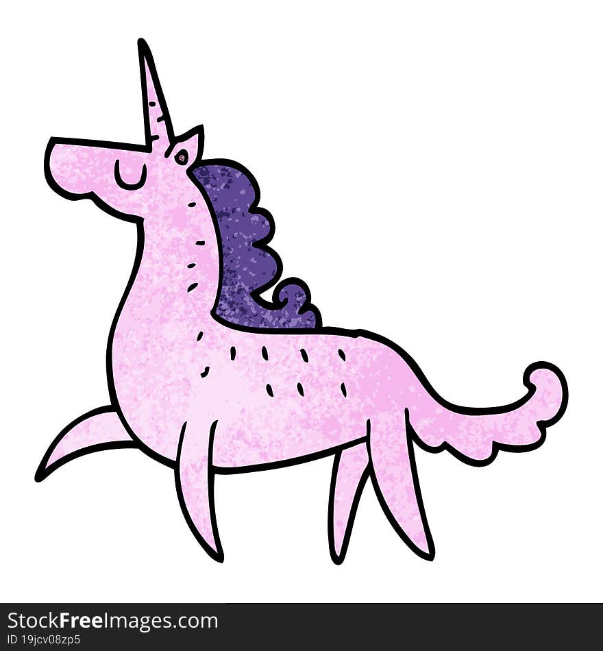 Cartoon Doodle Magical Unicorn