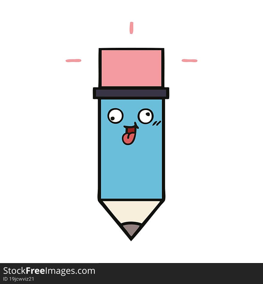 cute cartoon pencil