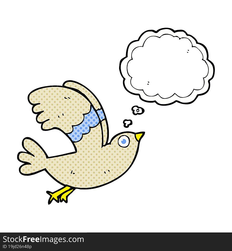 Thought Bubble Cartoon Bird