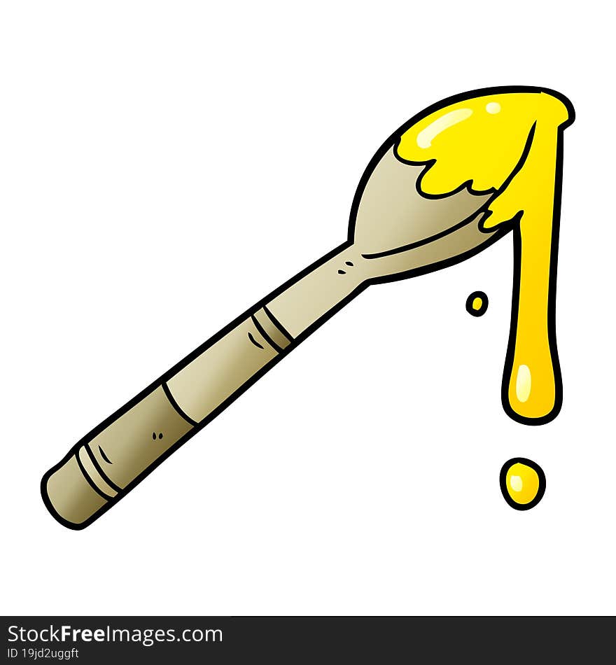 cartoon spoonful of honey. cartoon spoonful of honey