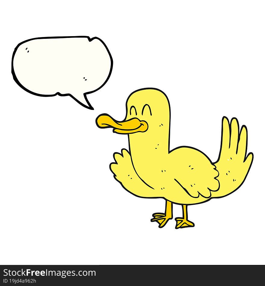 speech bubble cartoon duck