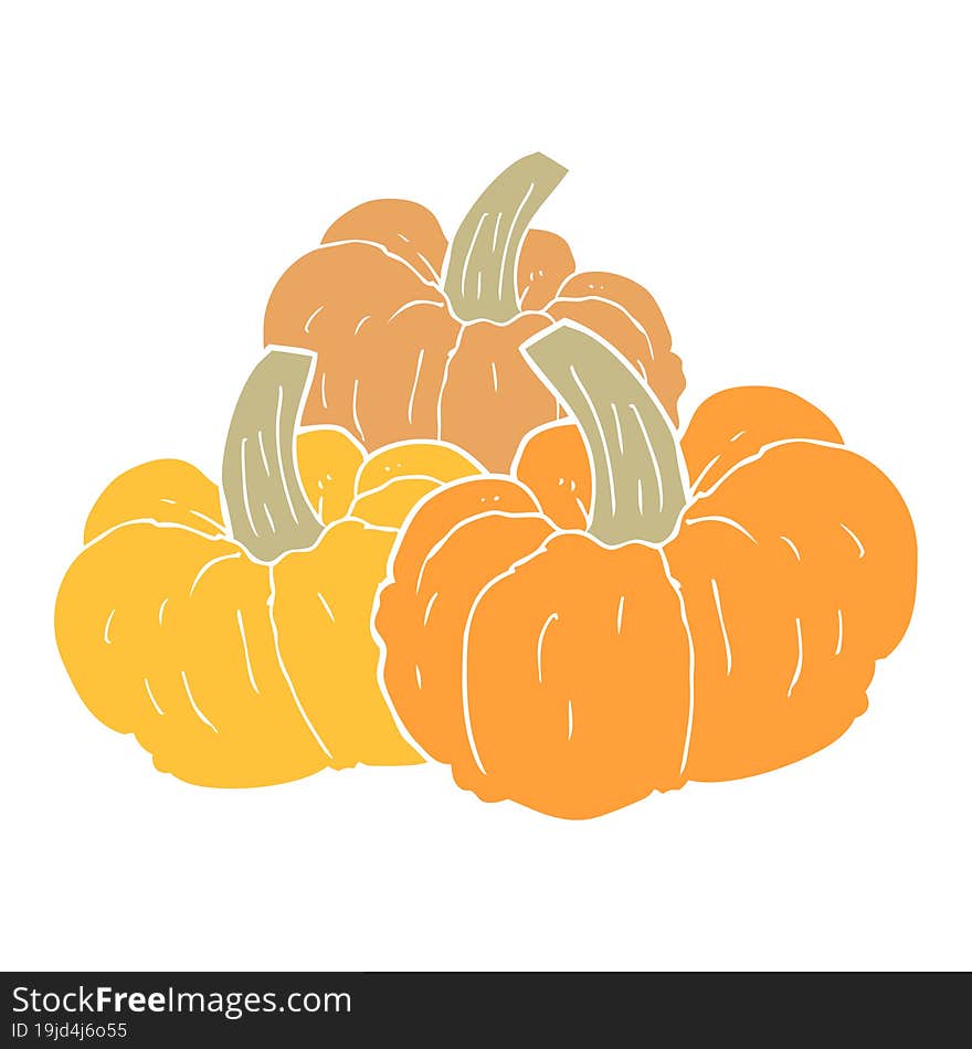 flat color illustration of pumpkin. flat color illustration of pumpkin