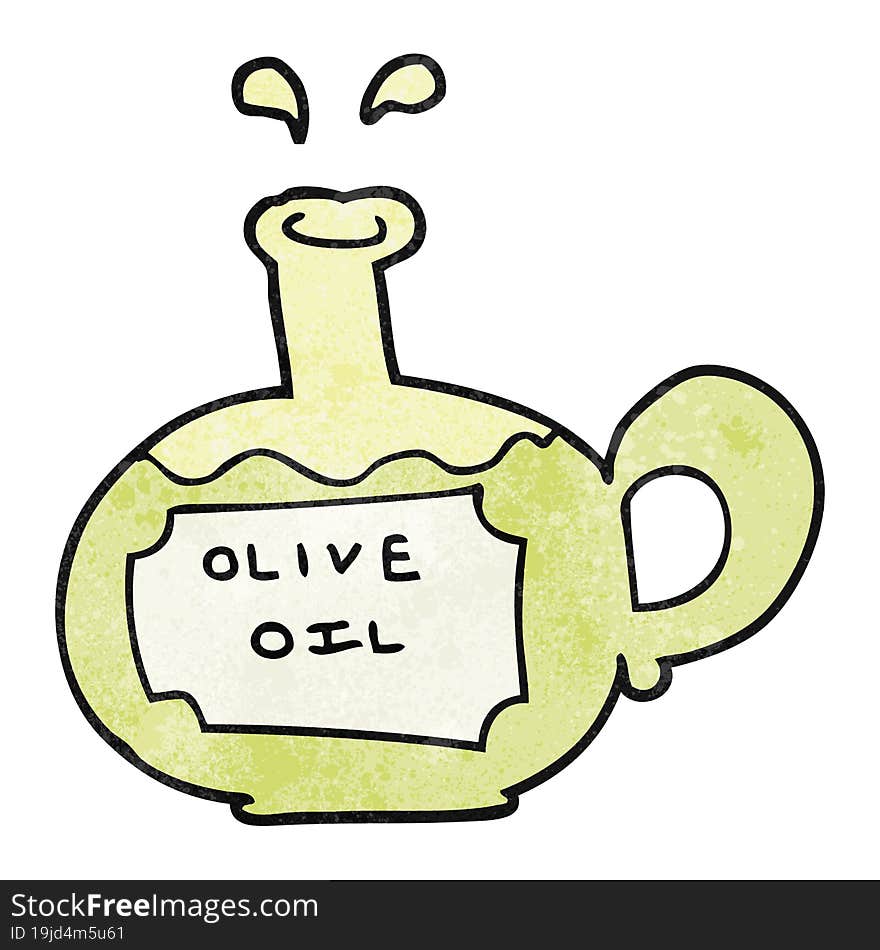 Textured Cartoon Olive Oil