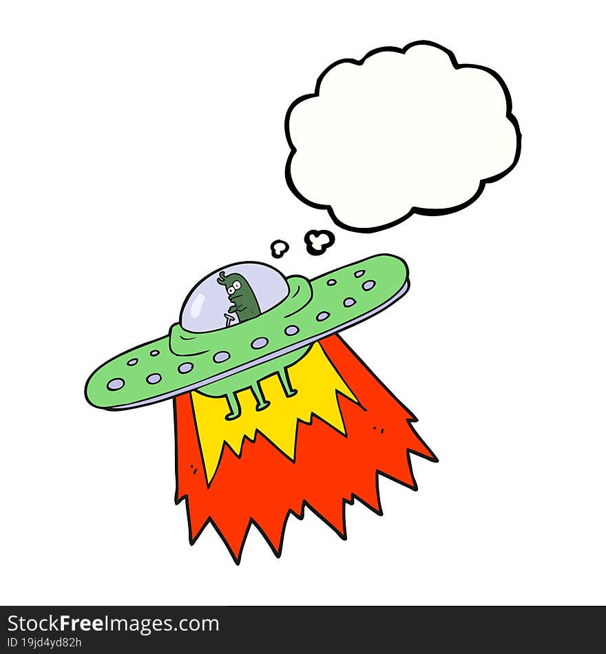 Thought Bubble Cartoon Ufo