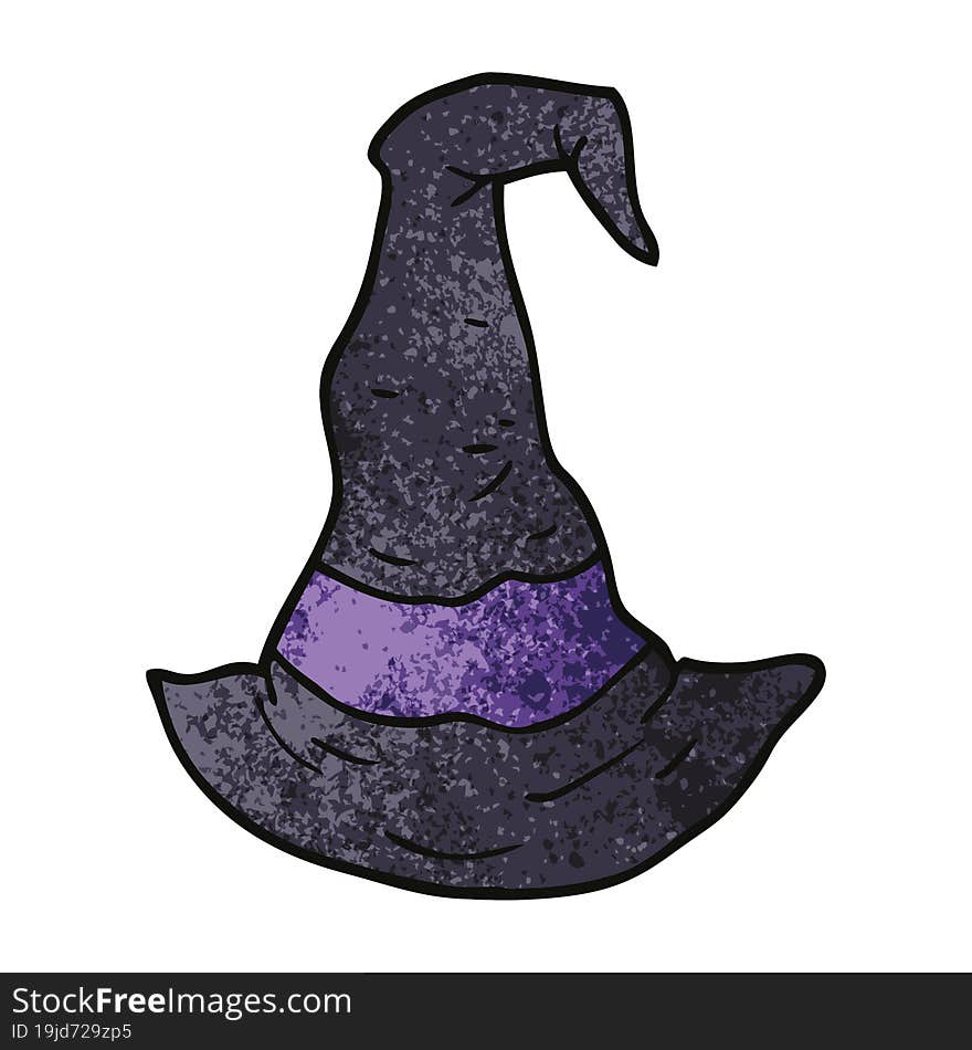 Cartoon Doodle Witch Hat