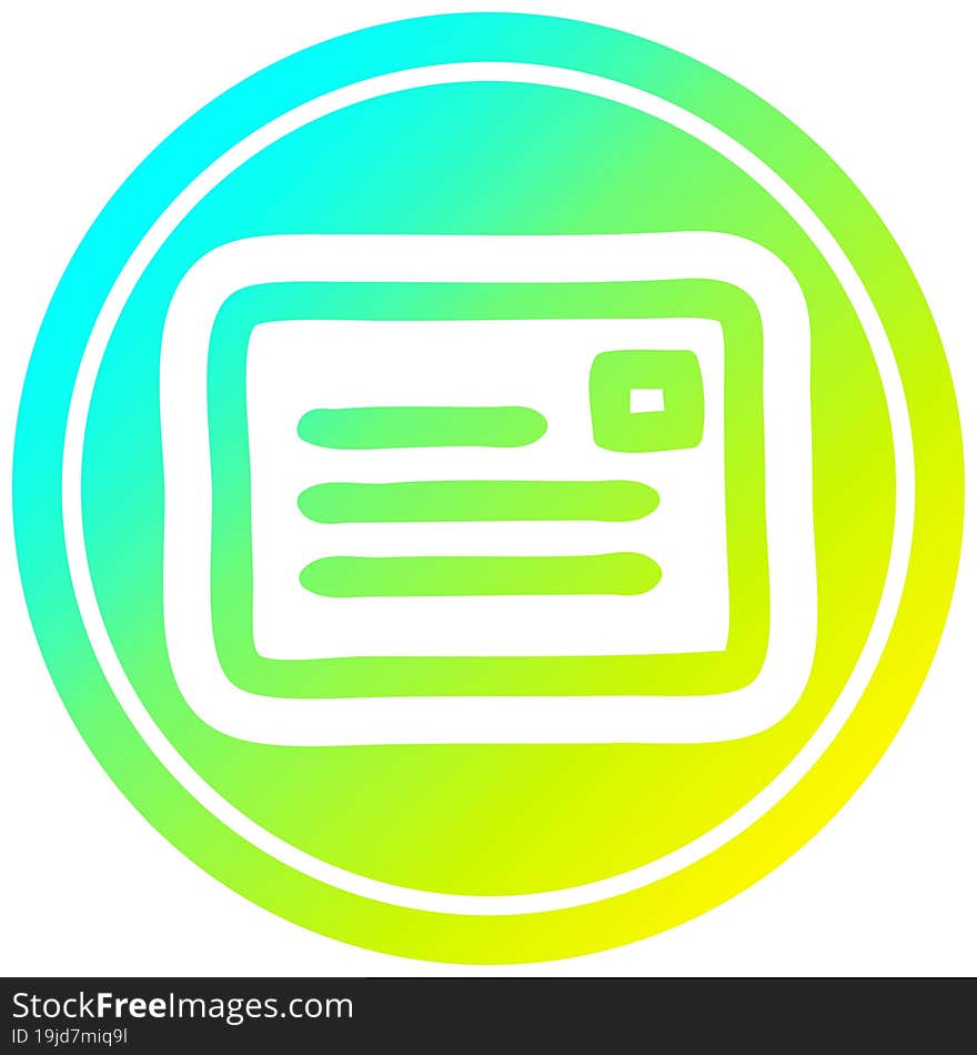 envelope letter circular icon with cool gradient finish. envelope letter circular icon with cool gradient finish