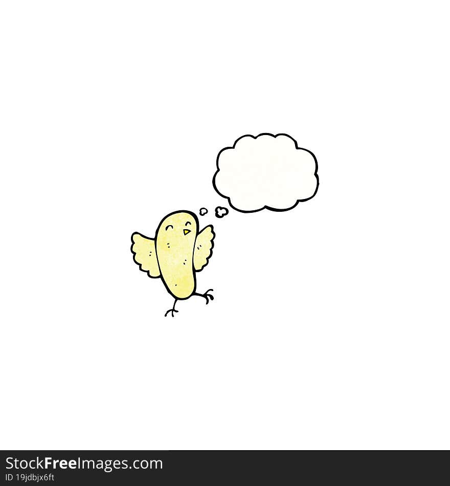 cartoon bird flapping wings