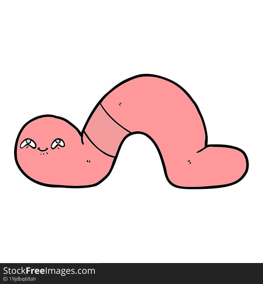 cartoon worm. cartoon worm