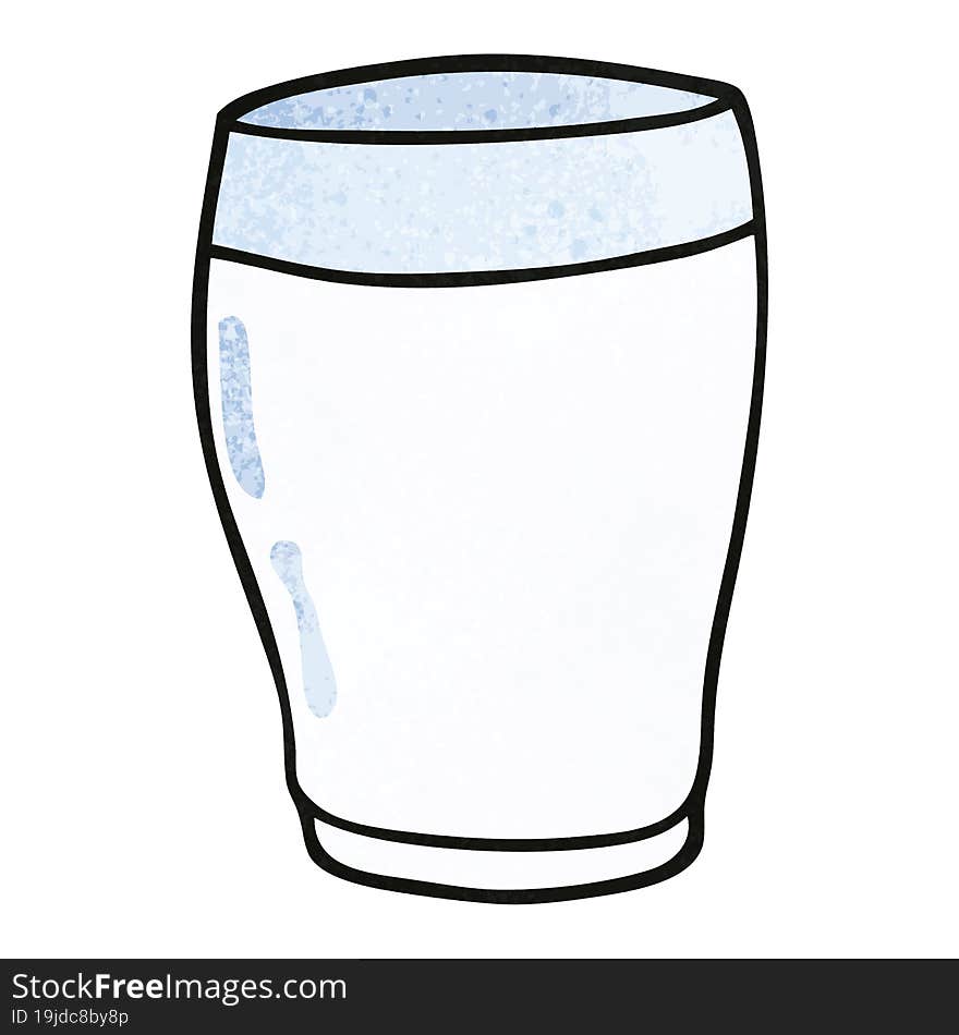 cartoon doodle glass of milk