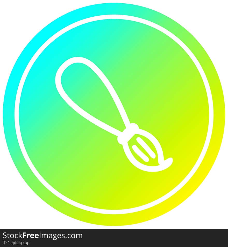 paint brush circular in cold gradient spectrum