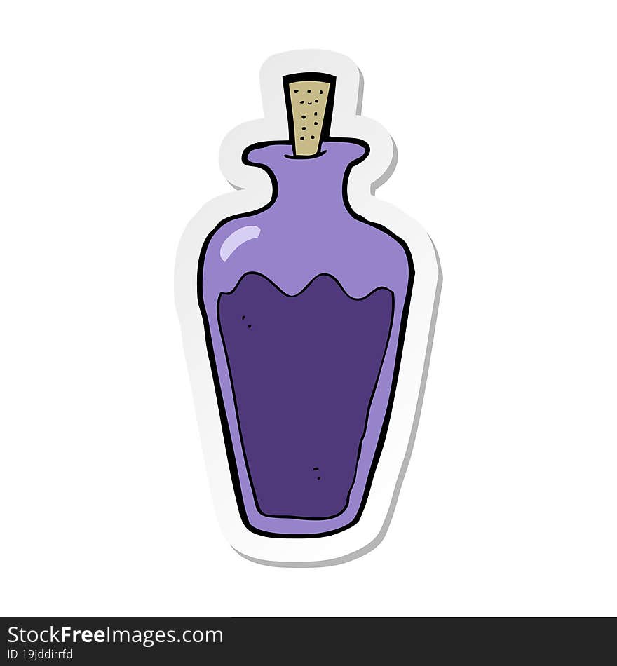 Sticker Of A Cartoon Potion