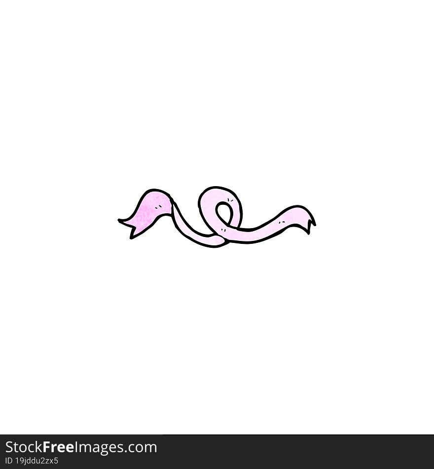 Cartoon Pink Ribbon