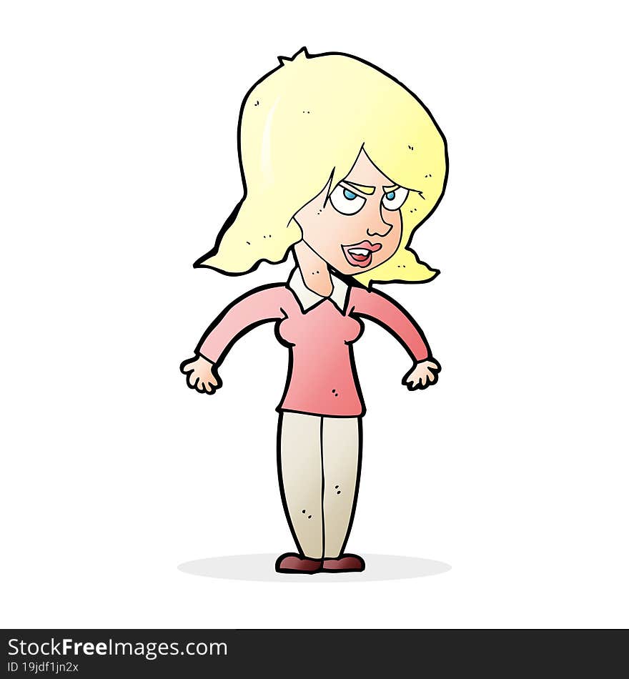 Cartoon Mean Woman