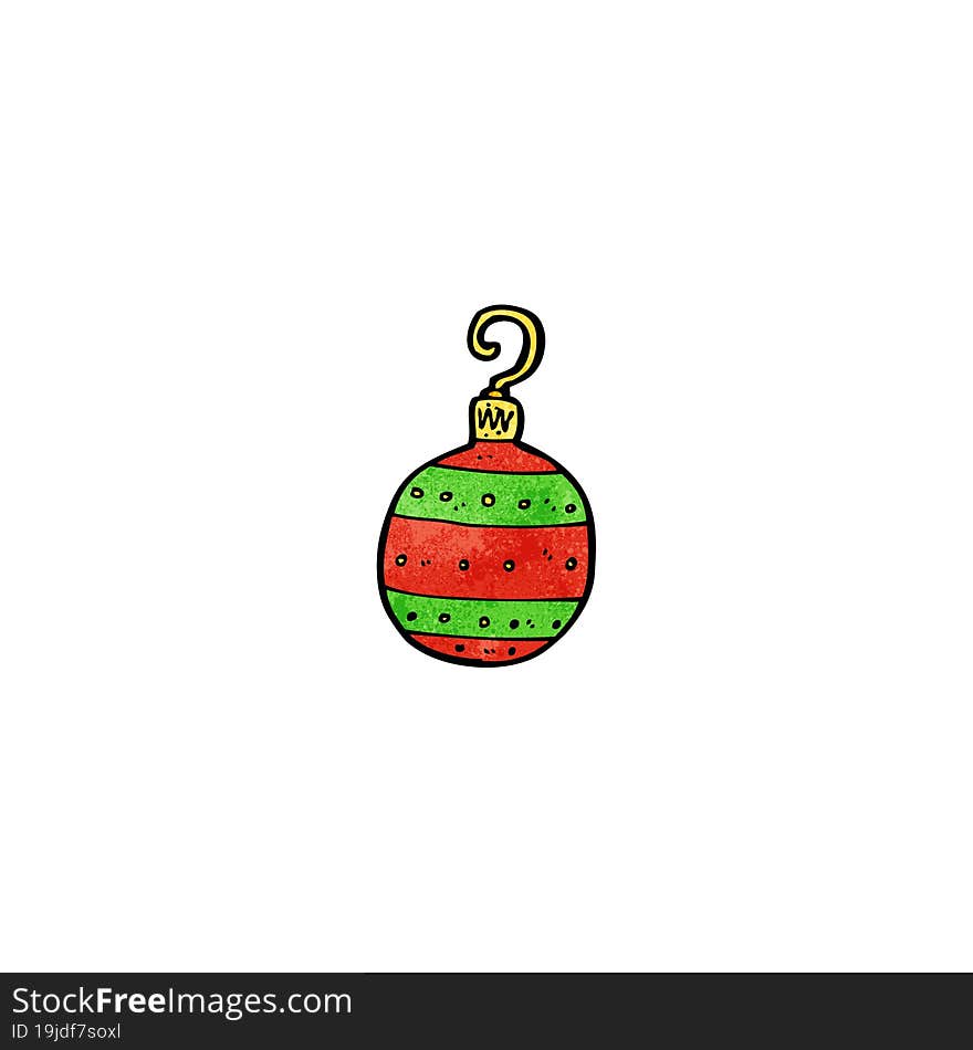 cartoon christmas bauble