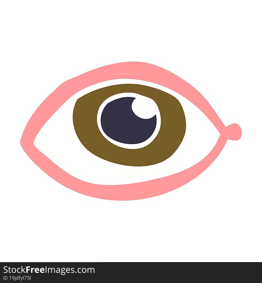 cartoon doodle human eye