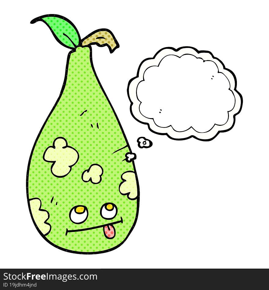 thought bubble cartoon pear