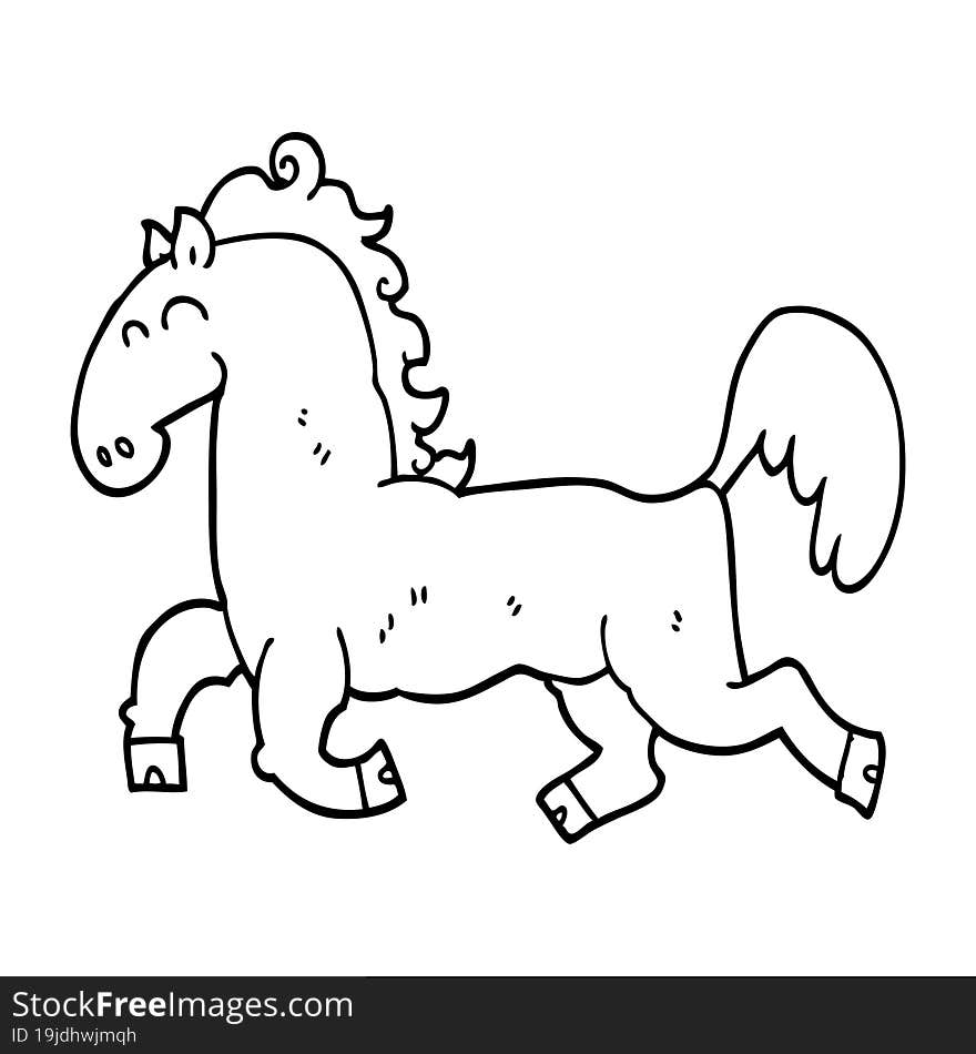 cartoon stallion