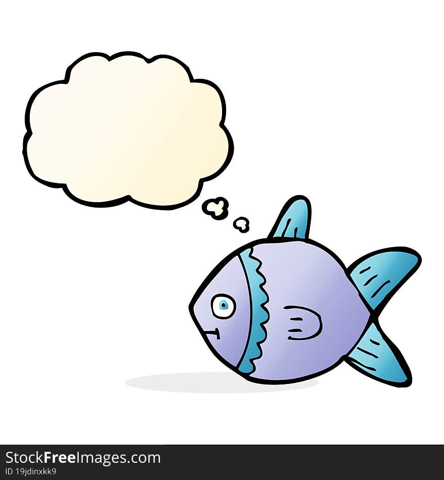 Cartoon Fish With Thought Bubble