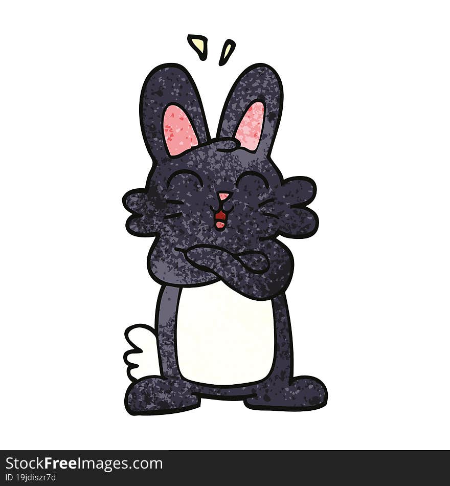 Cartoon Doodle Jolly Bunny