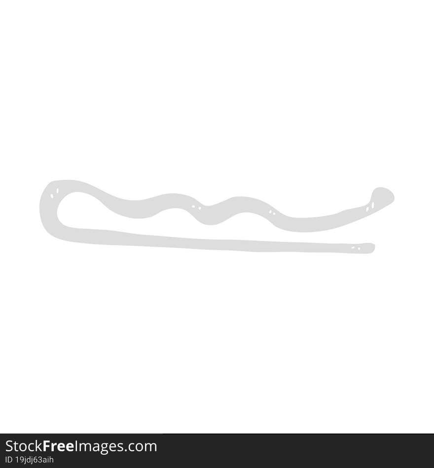 flat color illustration of hair clip. flat color illustration of hair clip