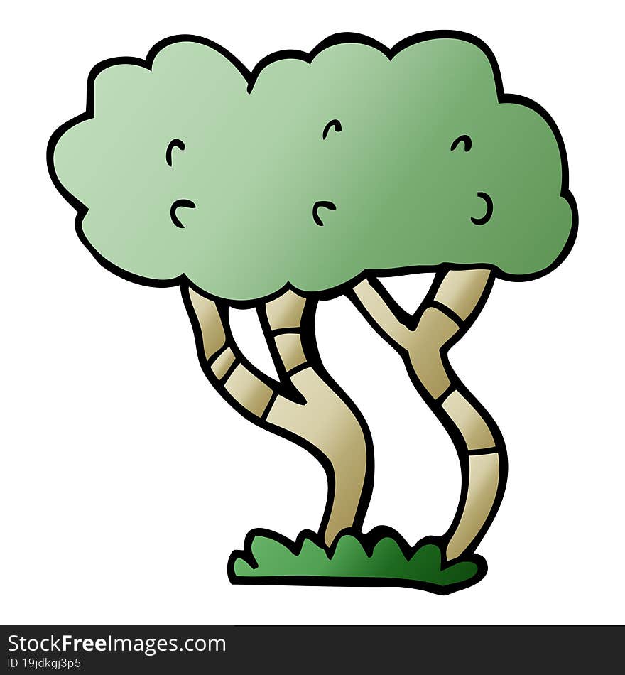 cartoon doodle tree