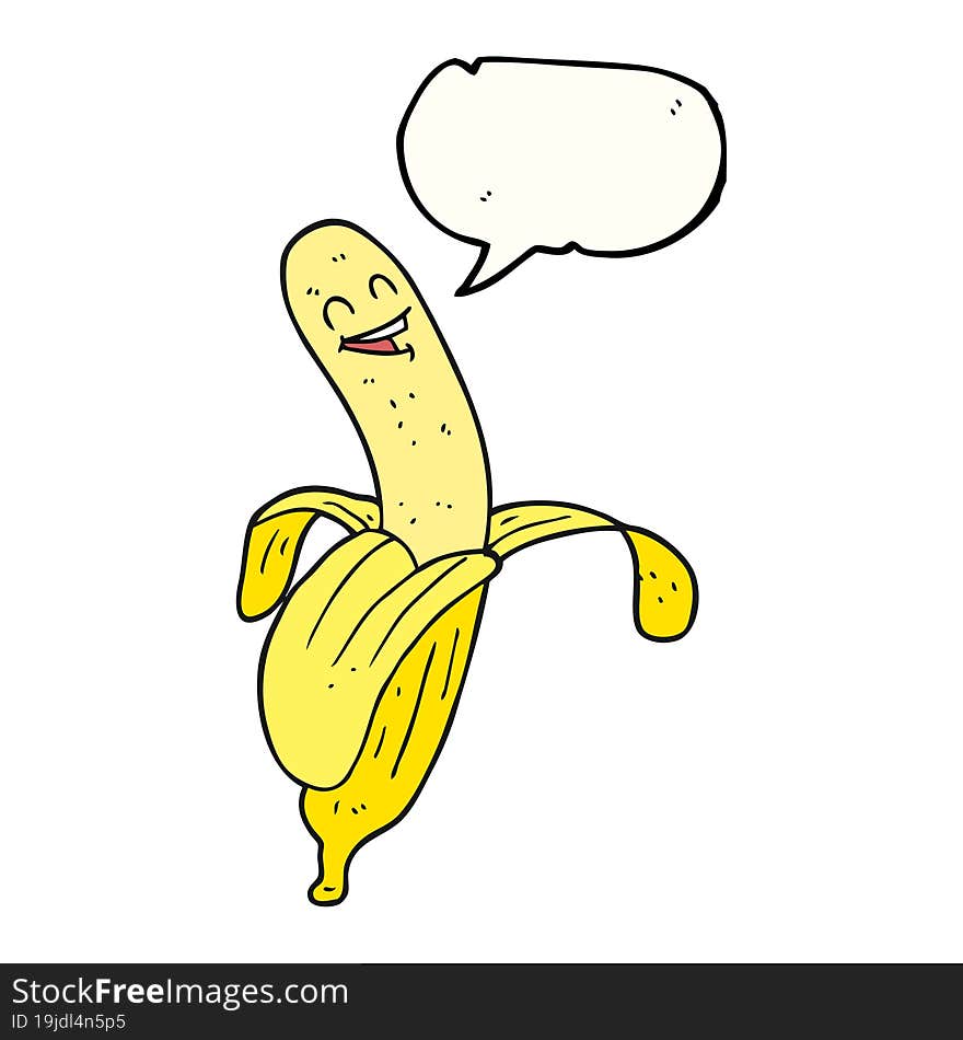 speech bubble cartoon banana