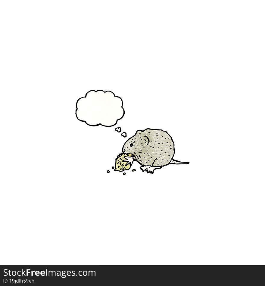 cartoon mouse eating cheese