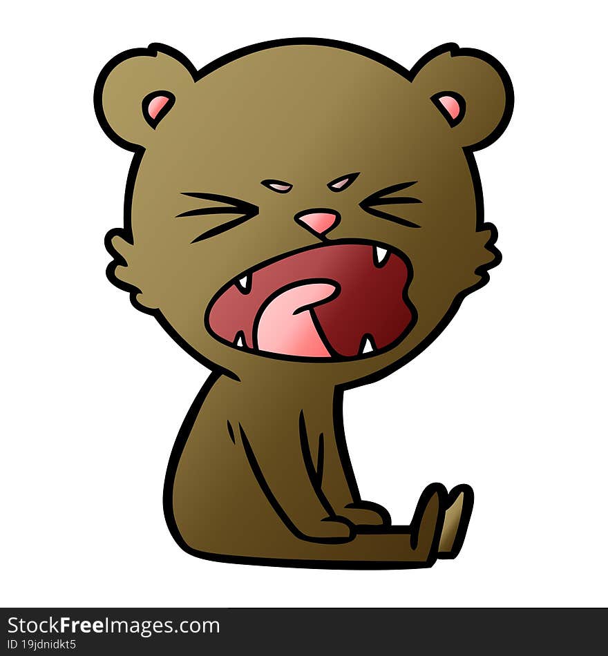 angry cartoon bear. angry cartoon bear